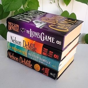 NELSON DeMille 1st Editions Books set: The Lion's Game, Wild Fire, The Lion,....